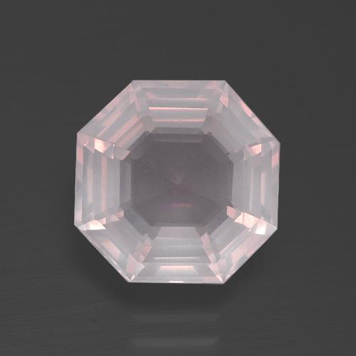 Quartz Rose Rose très clair naturelle Taille émeraude, 3.35 ct, Transparent
