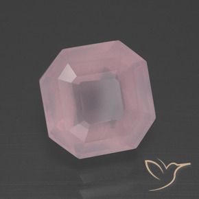 Quartz rose Rose léger naturelle Octogone / coupe Émeraude, 3.91 ct, Transparent