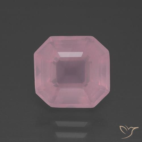 3.81ct Naturel Rose moyen Quartz Rose, Taille émeraude, Transparent