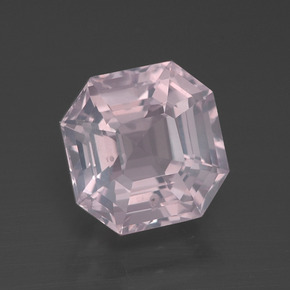 Quartz Rose Rose rosé très clair naturelle Taille émeraude, 3.56 ct, Transparent