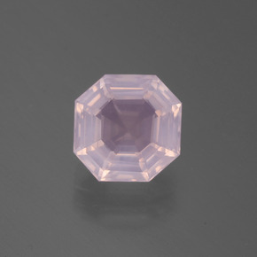 Quartz rose rose naturelle taille émeraude, 2,30 ct, transparent