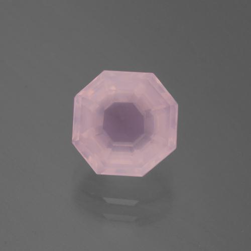 Quartz rose rose naturelle taille émeraude, 2,57 ct, transparent