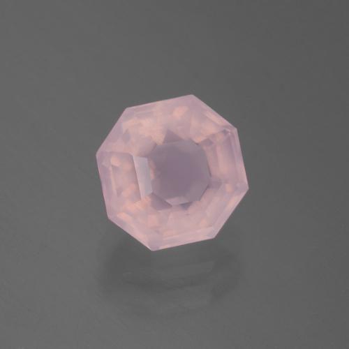 Quartz rose rose naturelle taille émeraude, 2,57 ct, transparent