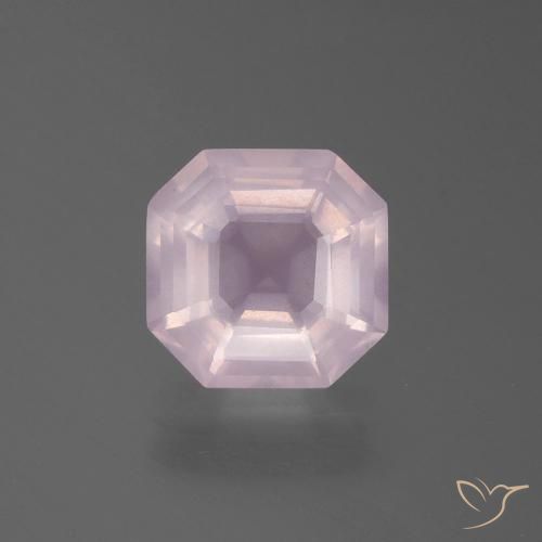 2.85ct Naturel Rose léger Quartz Rose, Taille émeraude, Transparent