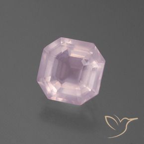 Quartz rose Rose léger naturelle Octogone / coupe Émeraude, 2.85 ct, Transparent