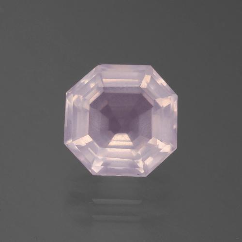 Quartz Rose Rose clair naturelle Taille émeraude, 3.35 ct, Transparent