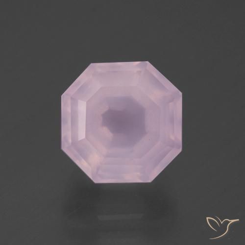 4.68ct Naturel Rose bubblegum Quartz Rose, Taille émeraude, Transparent