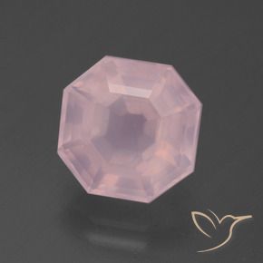 Quartz rose Rose naturelle Octogone / coupe Émeraude, 5.07 ct, Transparent