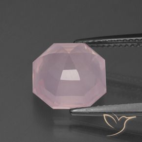 Quartz rose Rose naturelle Octogone / coupe Émeraude, 5.07 ct, Transparent