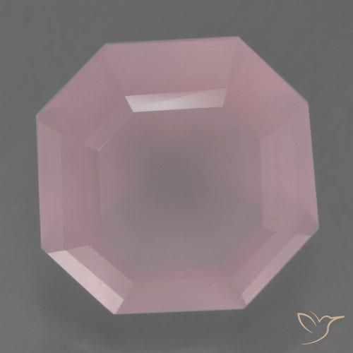 5.61ct Naturel Rose moyen-foncé Quartz rose, Taille émeraude, Transparent
