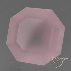 Quartz rose Rose moyen-foncé naturelle Octogone / coupe Émeraude, 5.61 ct, Transparent