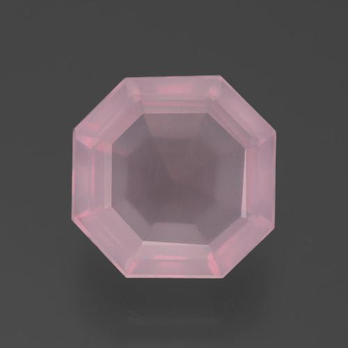 Quartz Rose Rose naturelle Taille émeraude, 5.34 ct, Transparent