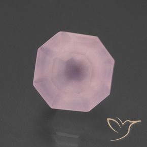 Quartz rose Rose bubblegum naturelle Octogone / coupe Émeraude, 9.02 ct, Transparent