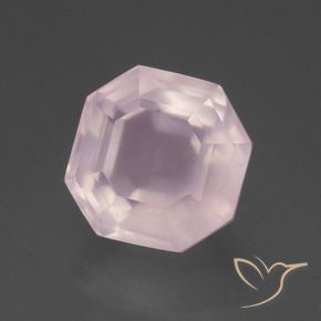 Quartz rose Rose léger naturelle Octogone / coupe Émeraude, 9.25 ct, Transparent