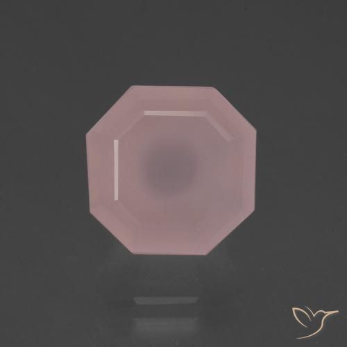 6.64ct Naturel Rose moyen Quartz Rose, Taille émeraude, Transparent