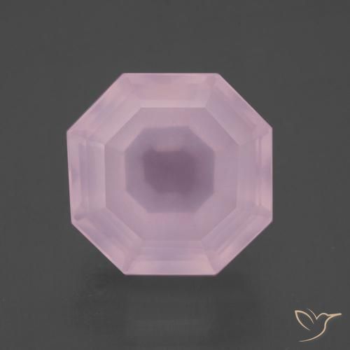 13.31ct Naturel Rose clair Quartz rose, Taille émeraude, Transparent
