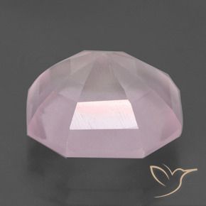 Quartz rose Rose clair naturelle Octogone / coupe Émeraude, 12.64 ct, Transparent