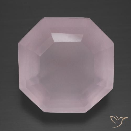 14.67ct Naturel Rose clair Quartz Rose, Taille émeraude, Transparent