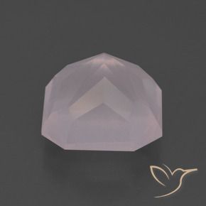 Quartz Rose Rose clair naturelle Taille émeraude, 4.94 ct, Transparent
