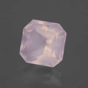 Quartz Rose Rose clair naturelle Taille émeraude, 3.53 ct, Transparent