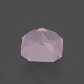 Quartz Rose Rose clair naturelle Taille émeraude, 3.53 ct, Transparent