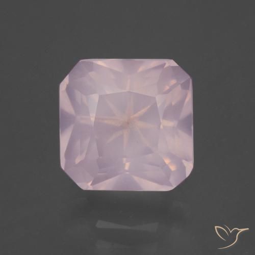 4.06ct Naturel Rose clair Quartz Rose, Taille émeraude, Transparent