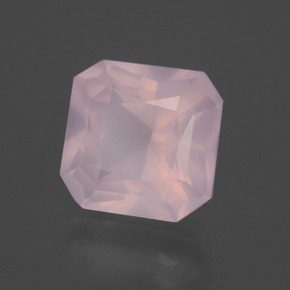 Quartz Rose Rose léger naturelle Taille émeraude, 4.15 ct, Transparent