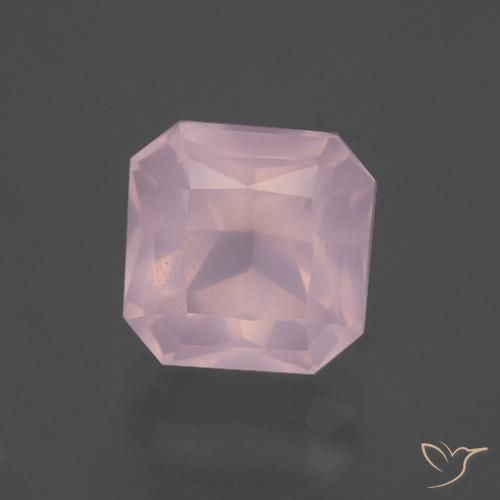 3.82ct Naturel Rose bubblegum Quartz Rose, Taille émeraude, Transparent