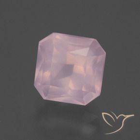 Quartz rose Rose bubblegum naturelle Octogone / coupe Émeraude, 3.82 ct, Transparent