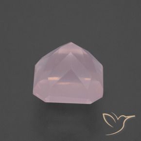Quartz rose Rose bubblegum naturelle Octogone / coupe Émeraude, 3.82 ct, Transparent