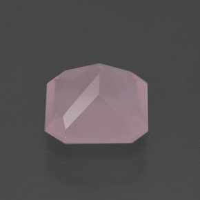 Quartz Rose Rose moyen naturelle Taille émeraude, 3.91 ct, Transparent