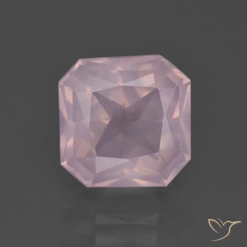 4.71ct Naturel Rose léger Quartz Rose, Taille émeraude, Transparent