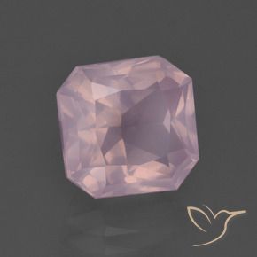 Quartz rose Rose léger naturelle Octogone / coupe Émeraude, 4.71 ct, Transparent