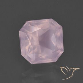Quartz rose Rose clair naturelle Octogone / coupe Émeraude, 4.39 ct, Transparent