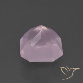 Quartz rose Rose clair naturelle Octogone / coupe Émeraude, 4.39 ct, Transparent