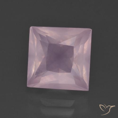 4.76ct Naturel Rose Quartz Rose, Carré, Transparent