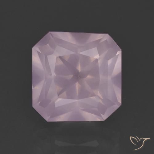 5.68ct Naturel Rose bubblegum Quartz Rose, Taille émeraude, Transparent