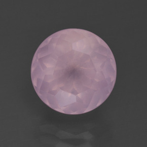 Quartz rose rose naturelle coupe roude, 5,37 ct, transparent