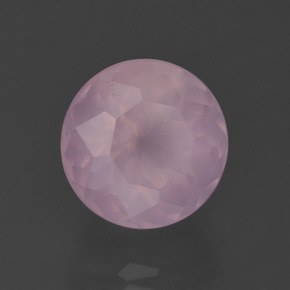 Quartz rose rose naturelle coupe roude, 5,37 ct, transparent