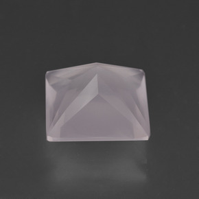 Quartz rose rose naturelle carré, 4,06 ct, transparent