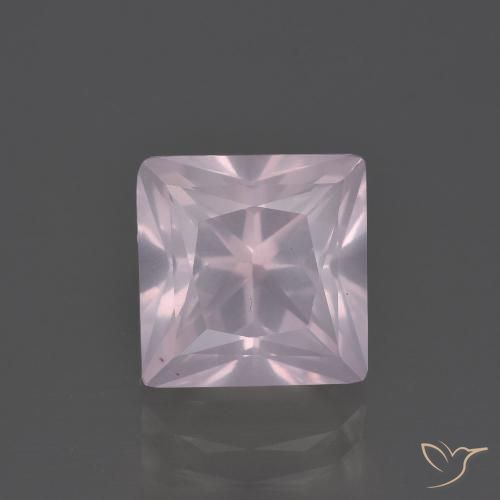 4.39ct Naturel Rose clair Quartz Rose, Carré, Transparent