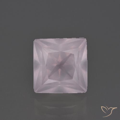 3.97ct Naturel Rose léger Quartz Rose, Carré, Transparent