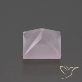 Quartz rose Rose léger naturelle Carré, 4.27 ct, Transparent