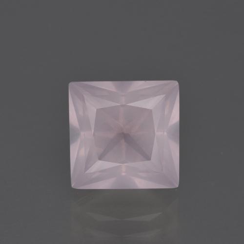 Quartz rose rose naturelle carré, 3,90 ct, transparent