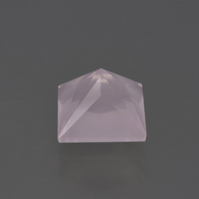 Quartz rose rose naturelle carré, 3,90 ct, transparent