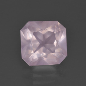 Quartz Rose Rose léger naturelle Taille émeraude, 2.77 ct, Transparent