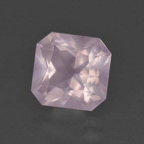 Quartz Rose Rose léger naturelle Taille émeraude, 2.77 ct, Transparent