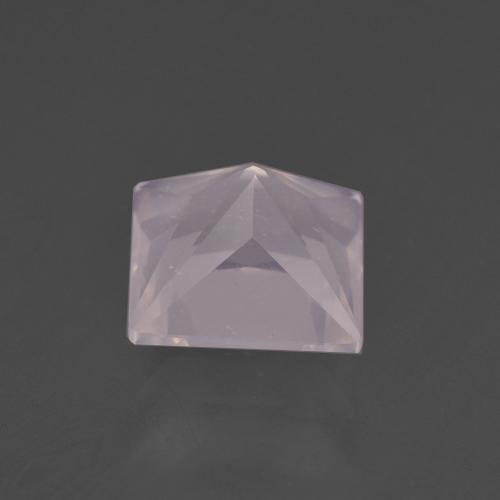 Quartz rose rose naturelle carré, 3,39 ct, transparent