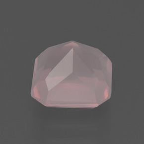 Quartz rose rose naturelle taille émeraude, 2,81 ct, transparent