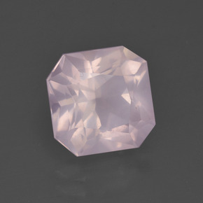 Quartz Rose Rose clair naturelle Taille émeraude, 3.66 ct, Transparent